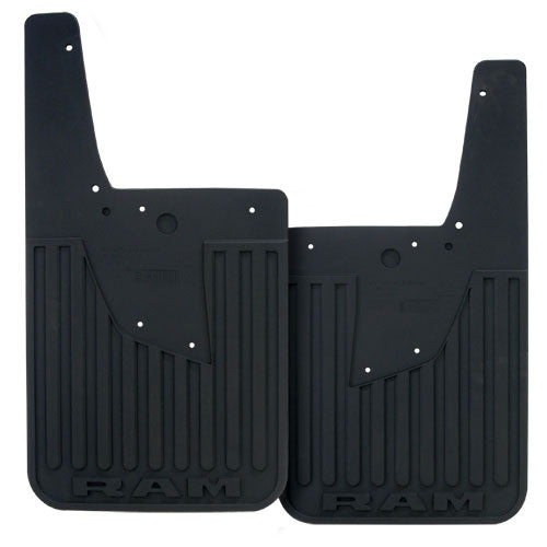 GENUINE MOPAR RAM- HEAVY DUTY RUBBER - REAR MUD FLAPS 19-26   2500/3500 SRW W\O FLARES